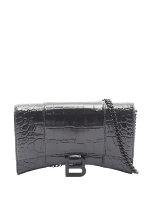 Balenciaga Pre-Owned アワーグラス クロコエンボス チェーン 