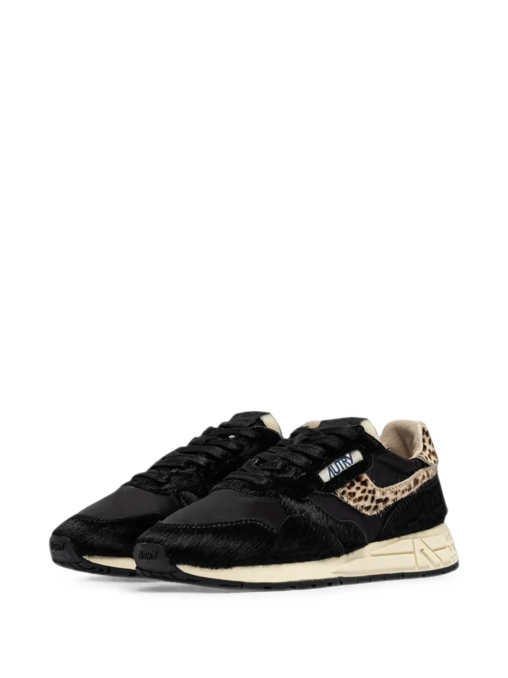 Autry Reelwind leopard-print sneakers Zwart
