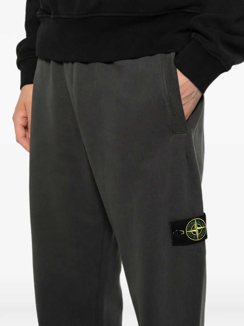 Stone Island 6200012 geborstelde katoenen joggingbroek Grijs