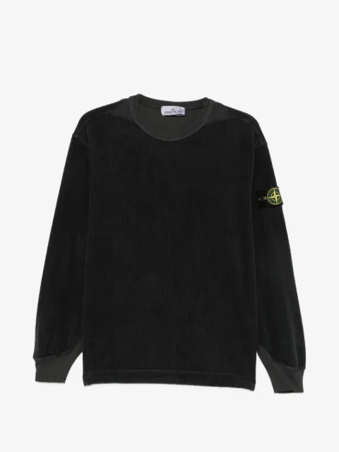 Stone Island jersey con parche Compass y textura de pana