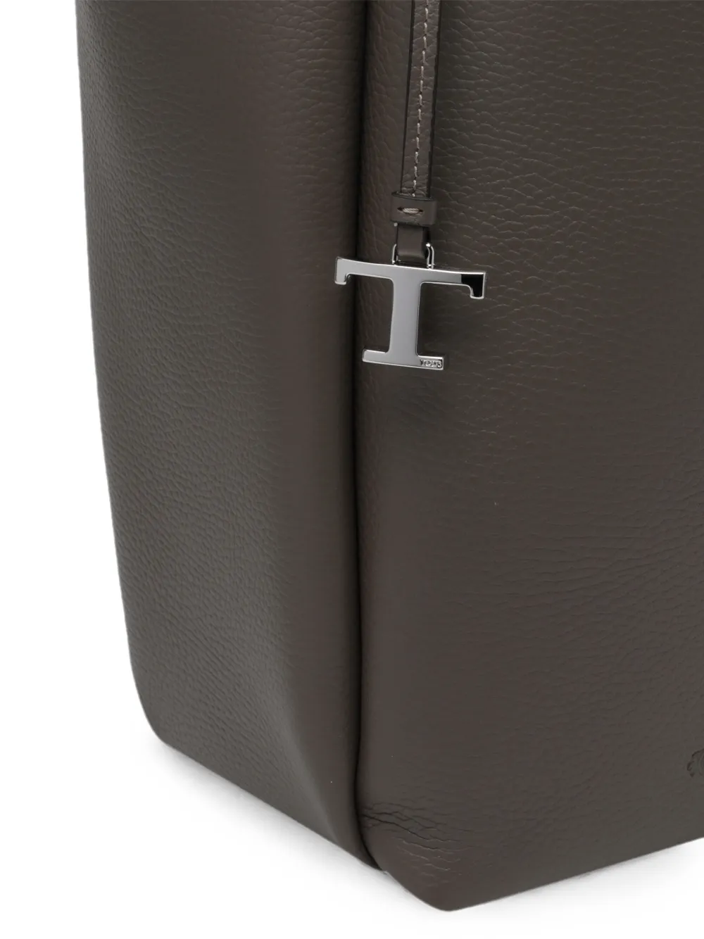Tod's Leren bucket-tas met logo-bedel Grijs
