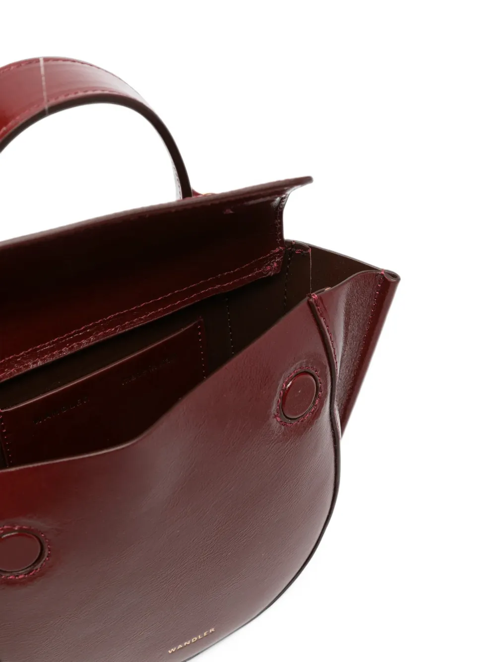Wandler Hortensia leren shopper Rood