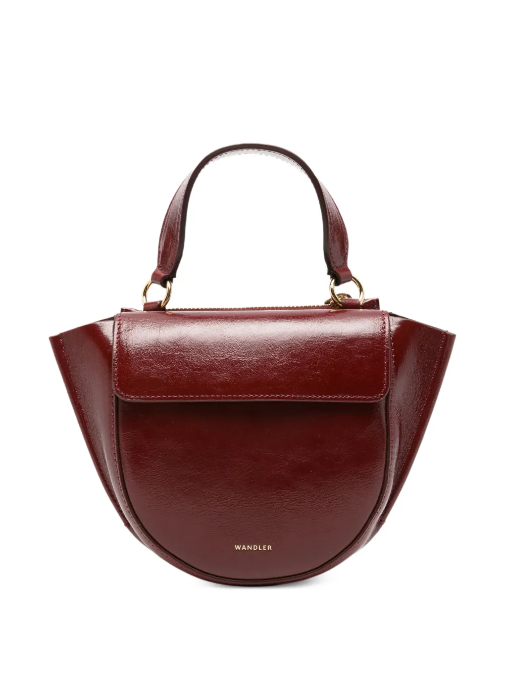 Wandler Hortensia leren shopper Rood
