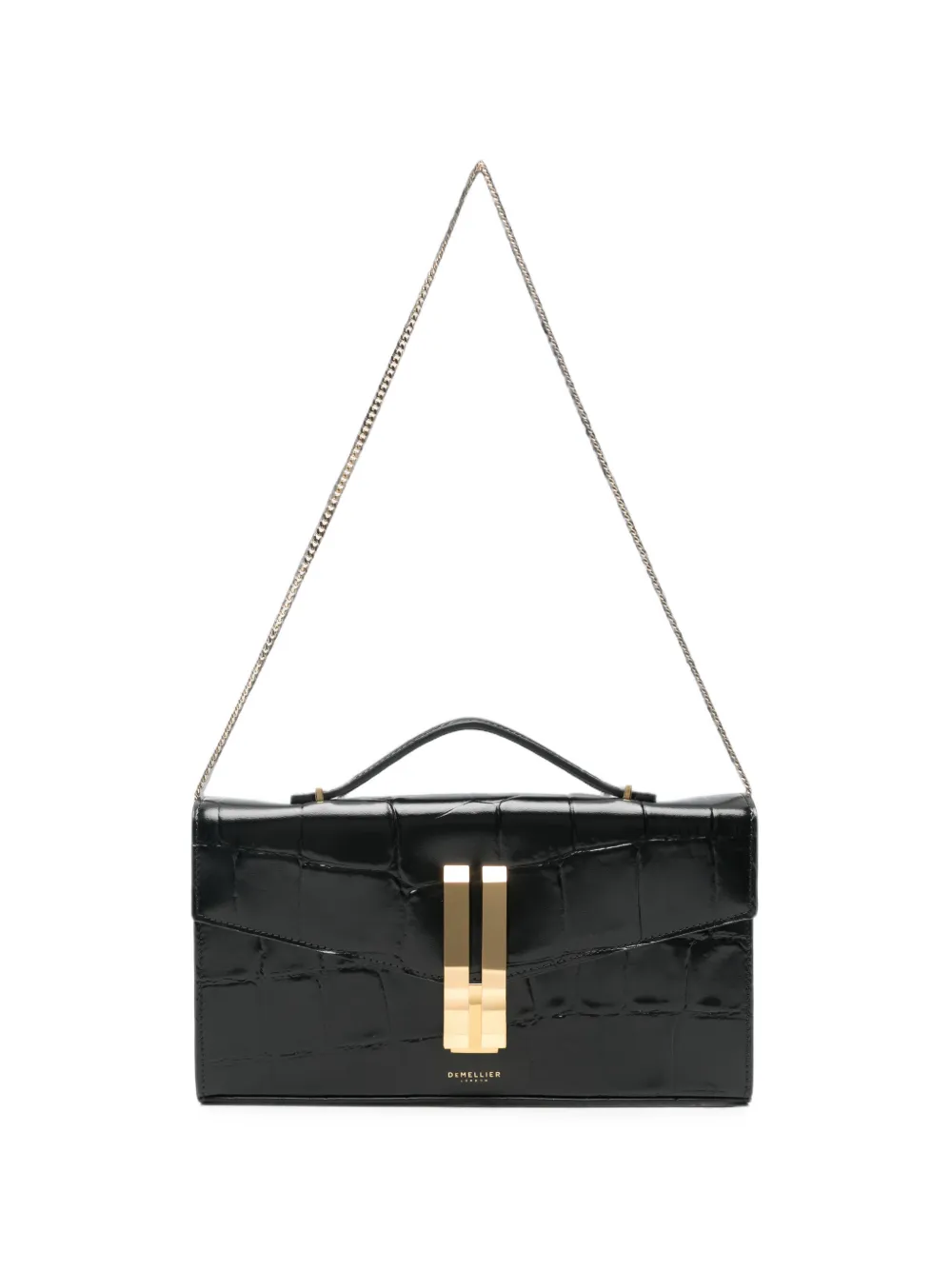 DeMellier Vancouver croc-effect clutch bag