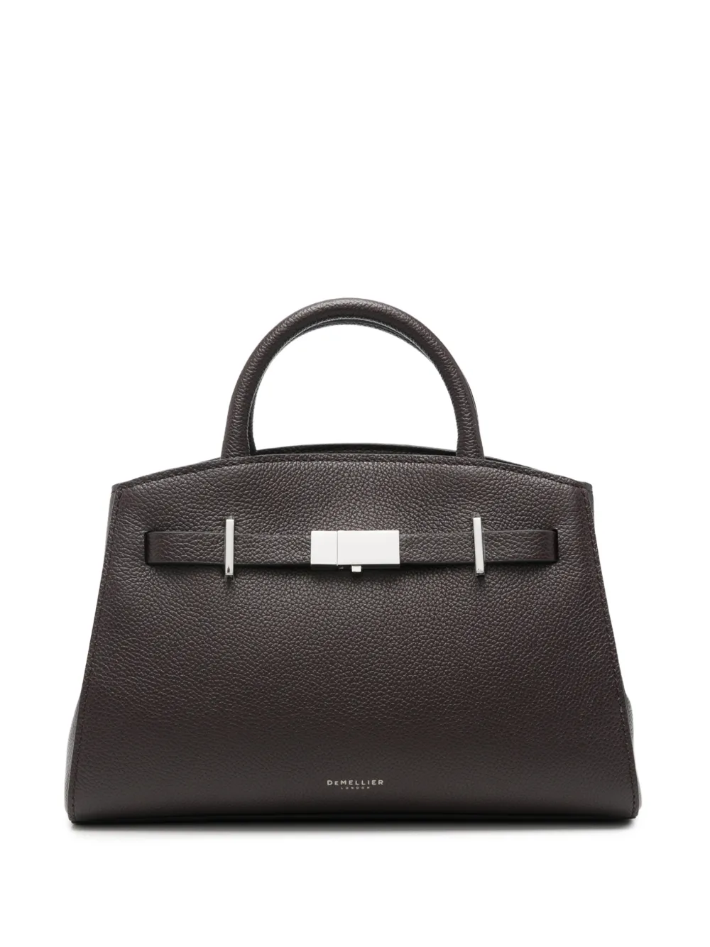 DeMellier Hudson grained leather top-handle mini bag - Rosso