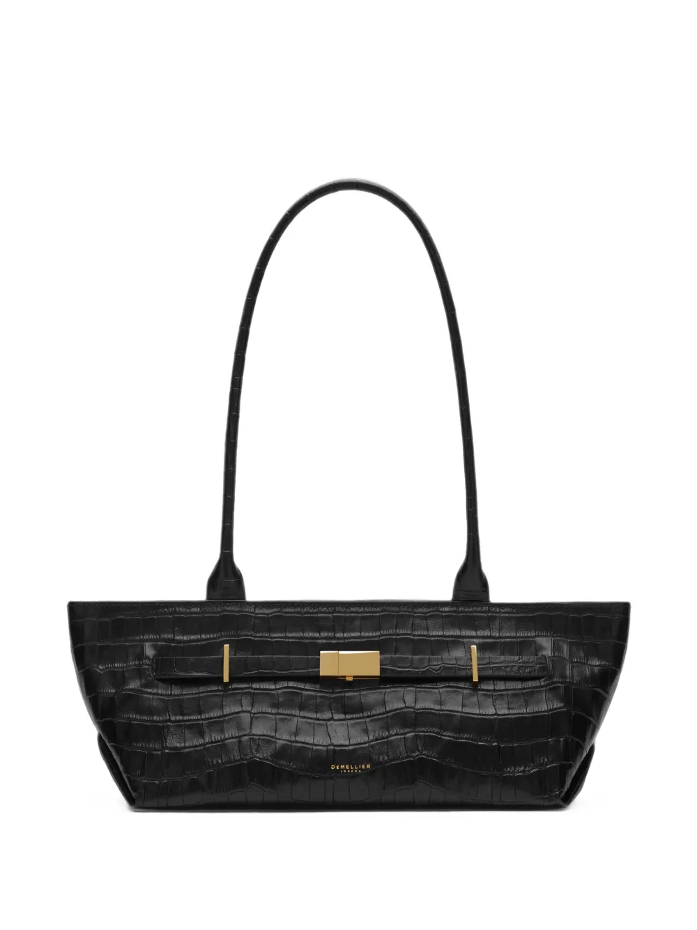DeMellier Borsa a spalla New York effetto coccodrillo - Nero