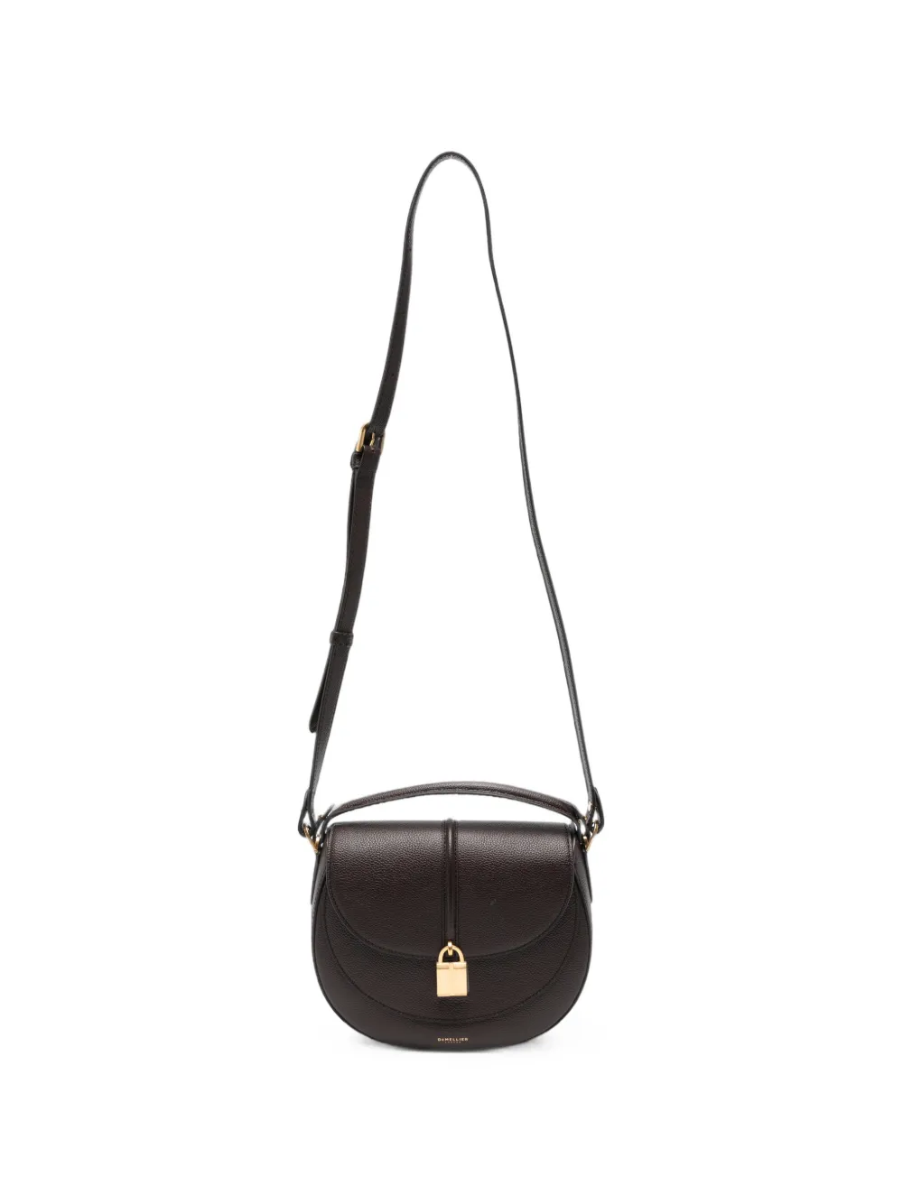 DeMellier Siena grained leather saddle bag - Marrone