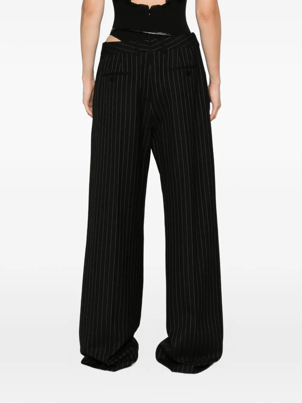 TOM FORD Broek met krijtstreep Zwart