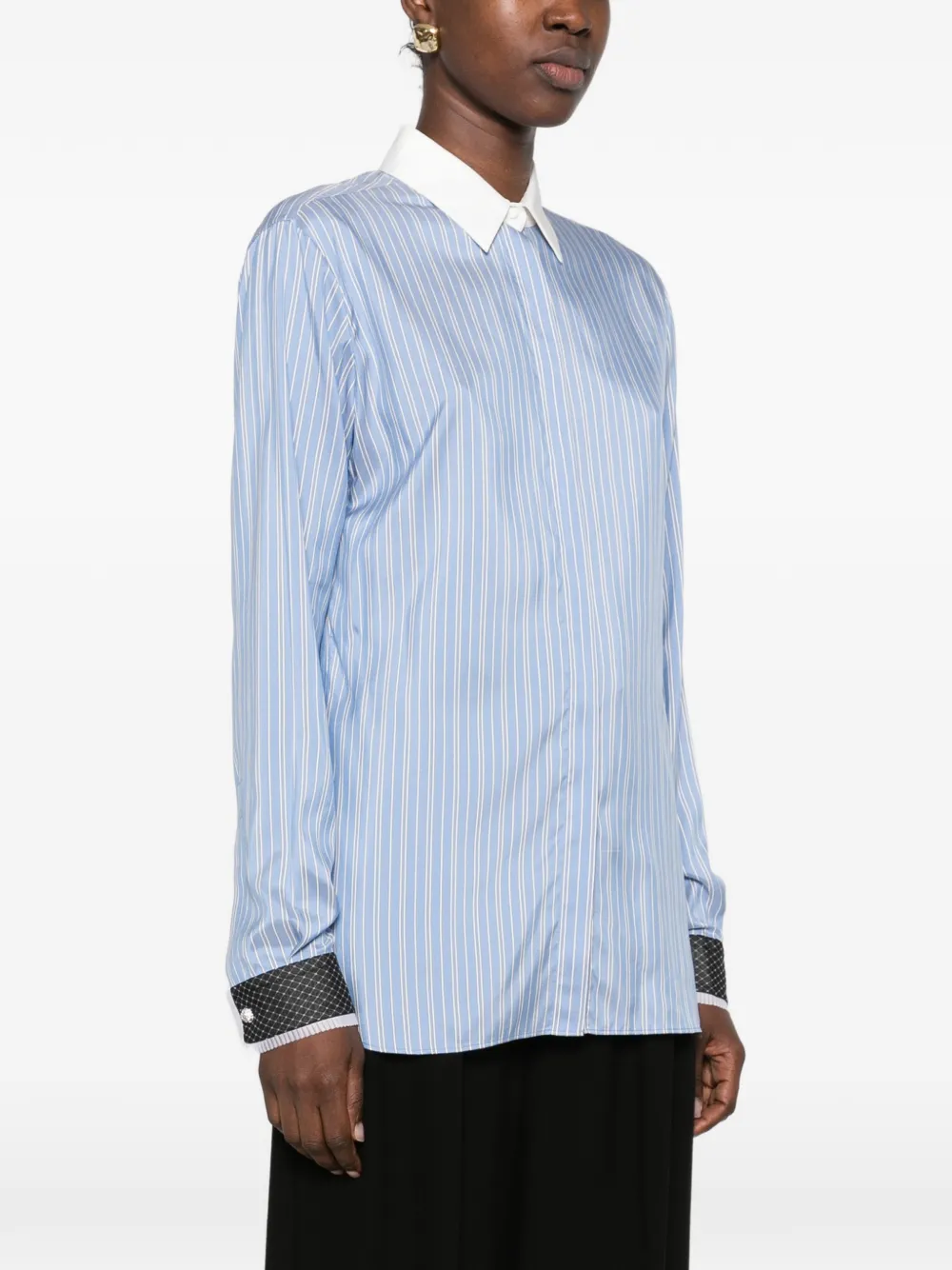 TOM FORD Gestreept overhemd Blauw