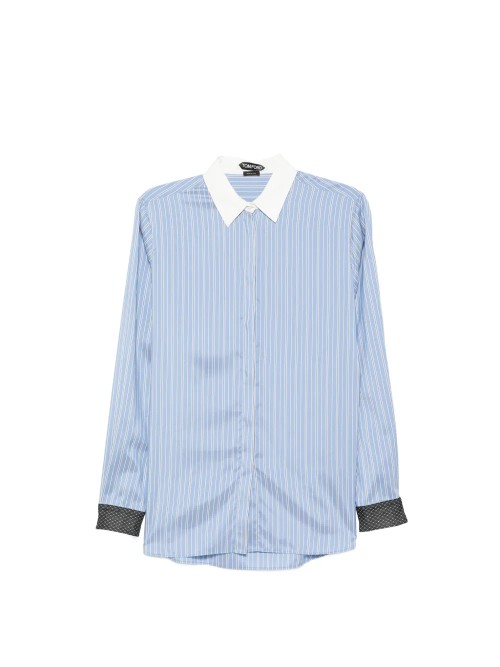 TOM FORD striped-pattern silk shirt