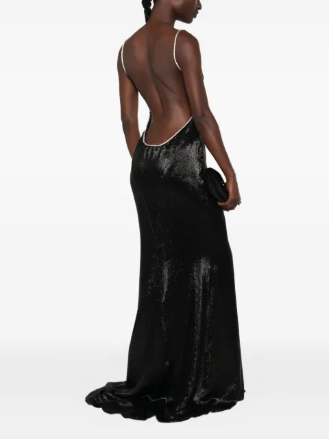 TOM FORD vestido de noche largo con apliques de cristal