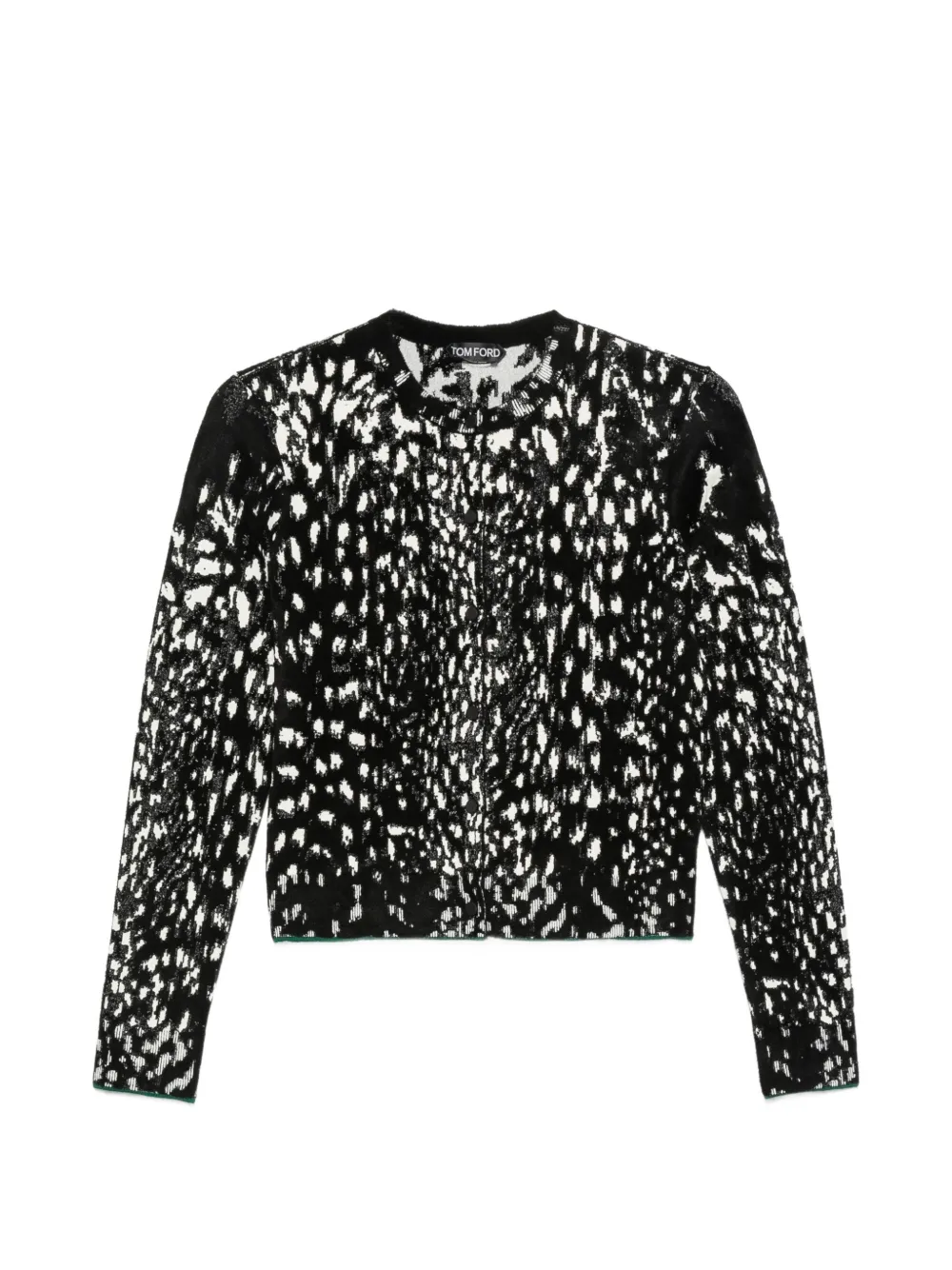 TOM FORD Lynx jacquard cardigan - Black