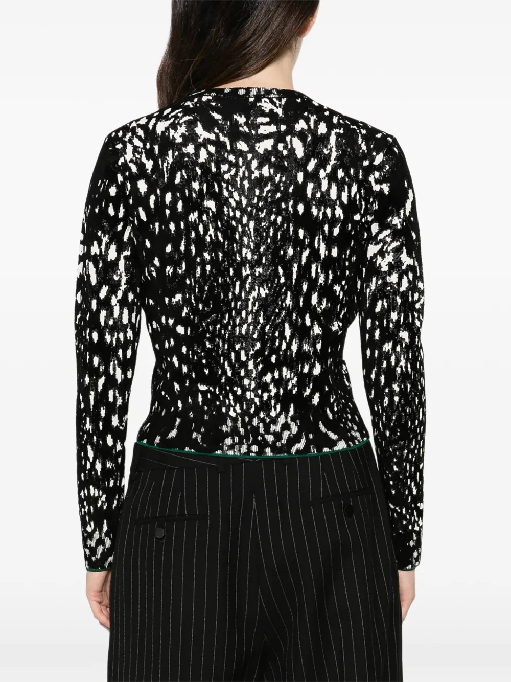 TOM FORD Lynx vest met jacquard Zwart