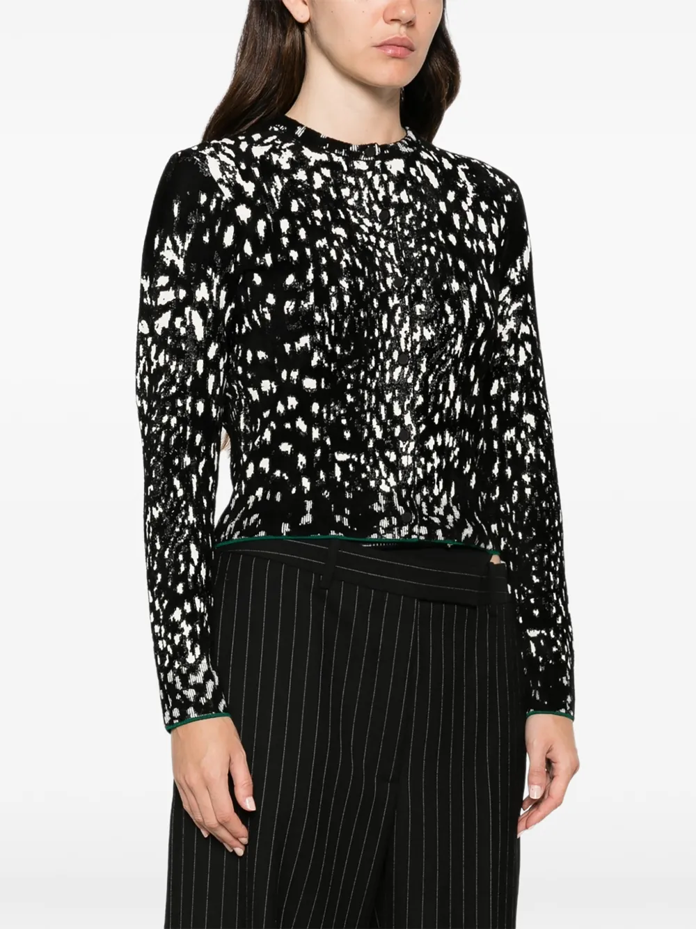TOM FORD Lynx vest met jacquard Zwart
