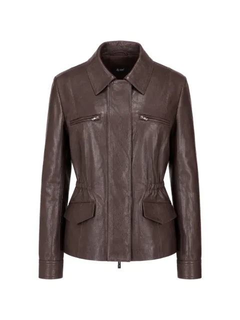 La-Rose zip-up leather jacket