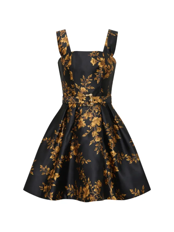 Gilded Floral Mini Dress Size 6