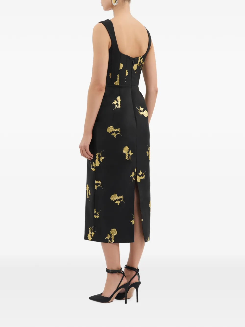 Rebecca Vallance Mariya midi-jurk Zwart