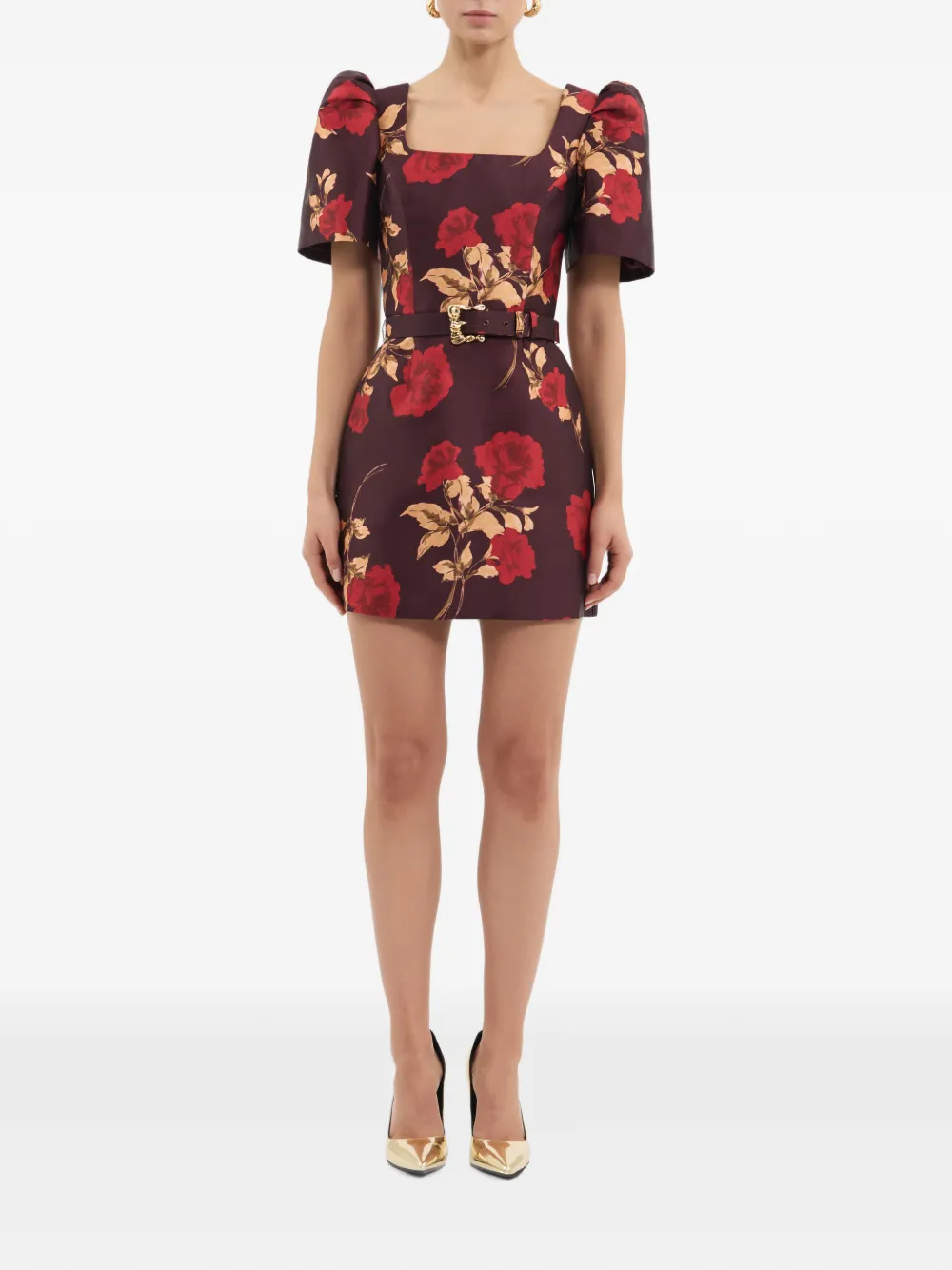 Rebecca Vallance Melora mini-jurk met korte mouwen Rood