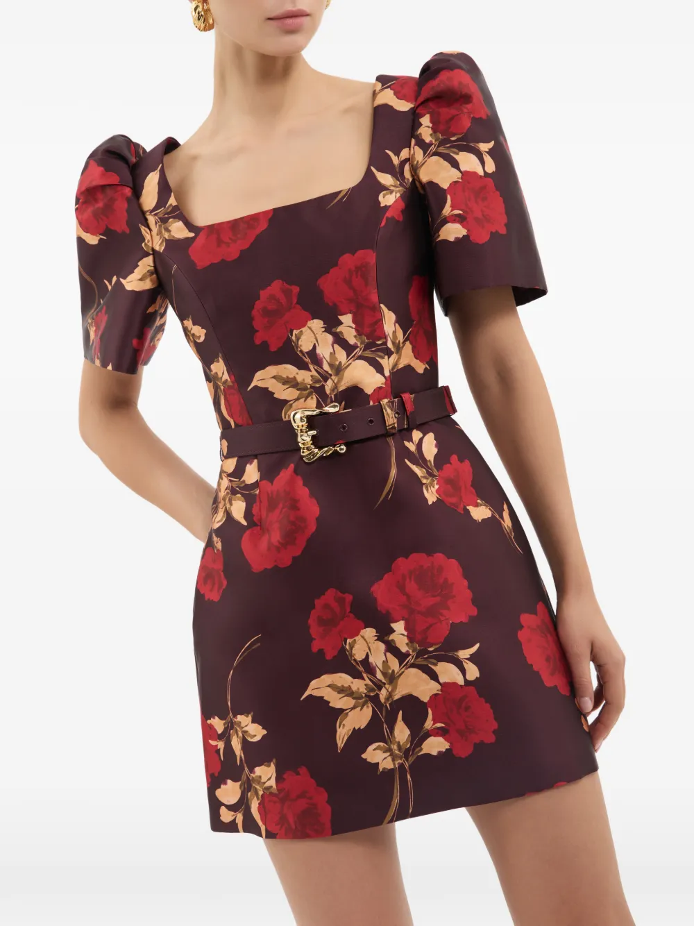 Rebecca Vallance Melora mini-jurk met korte mouwen Rood