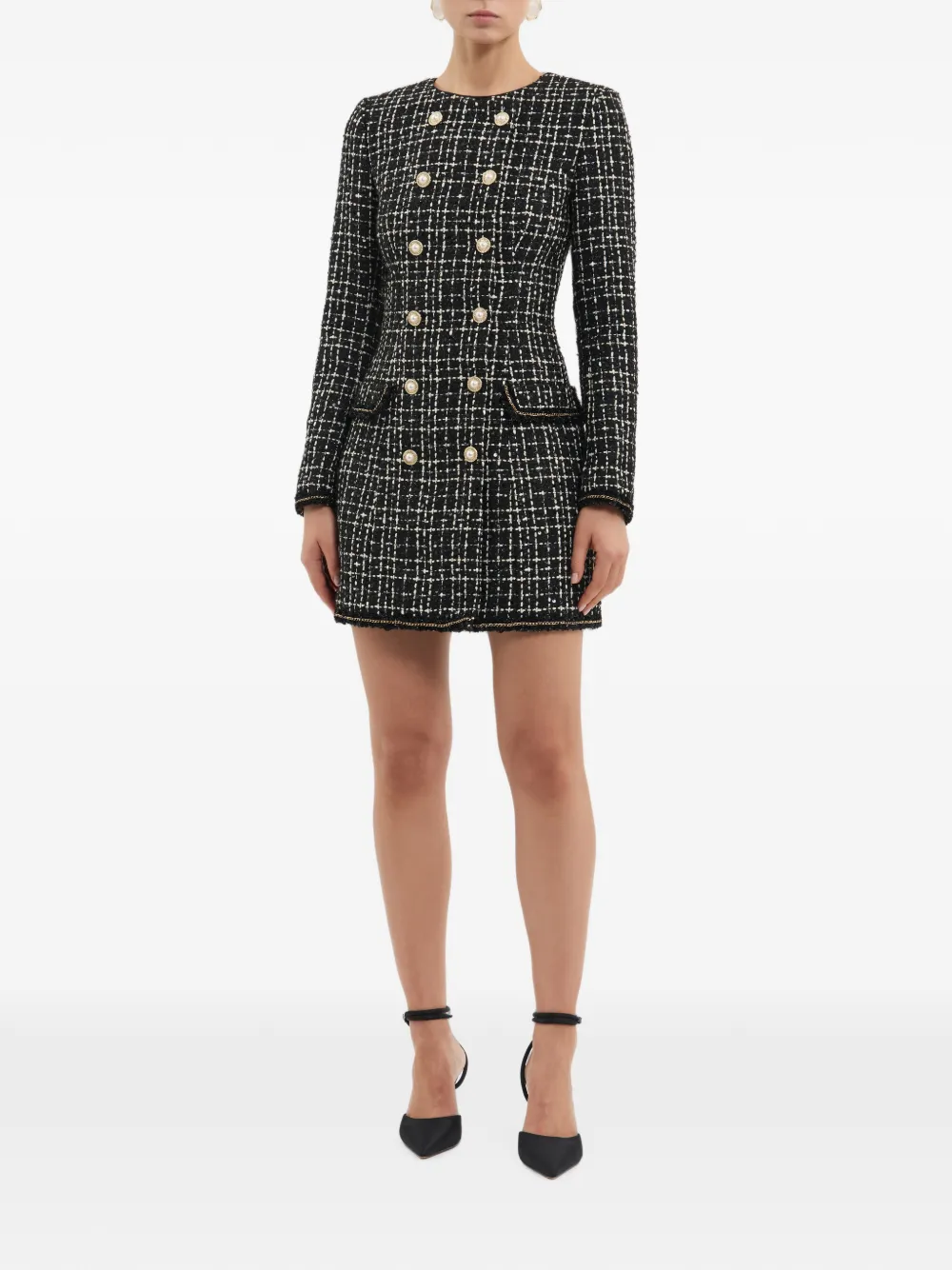 Rebecca Vallance Meringue blazer mini-jurk Zwart