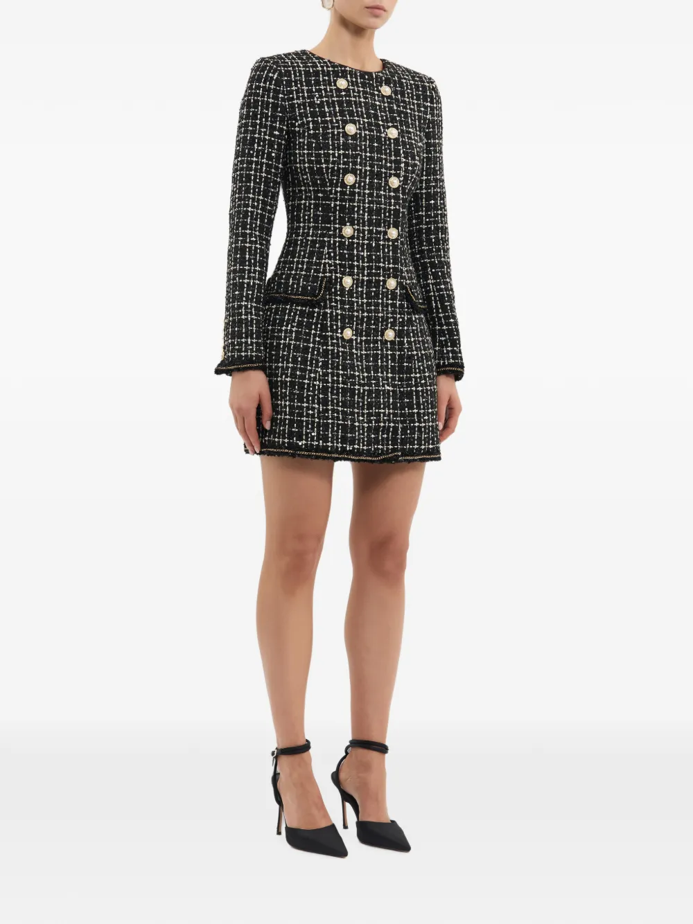 Rebecca Vallance Meringue blazer mini-jurk Zwart