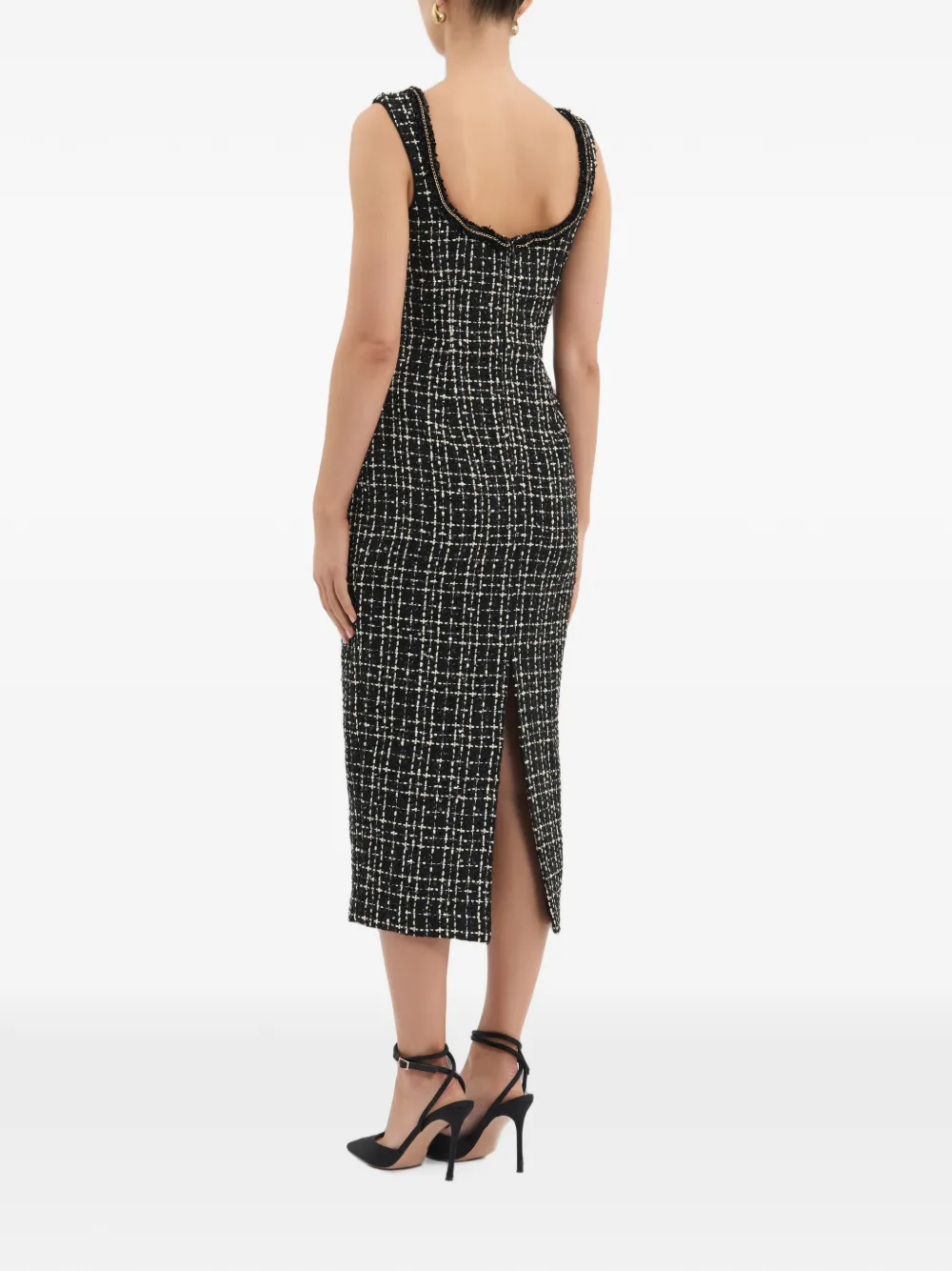 Rebecca Vallance Meringue midi-jurk Zwart
