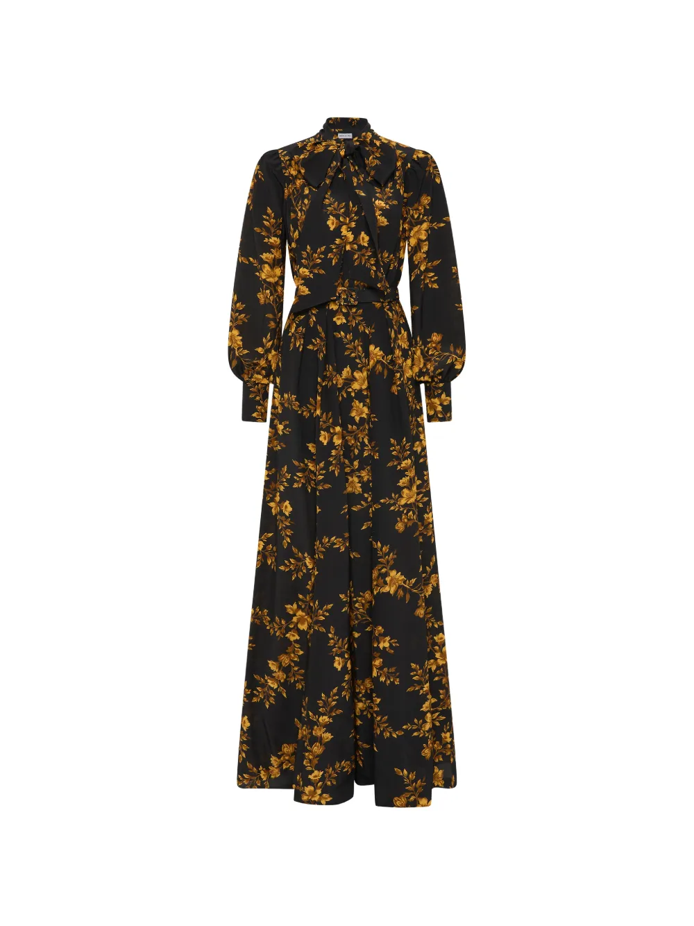 Rebecca Vallance Gilded floral long sleeve maxi dress - Schwarz