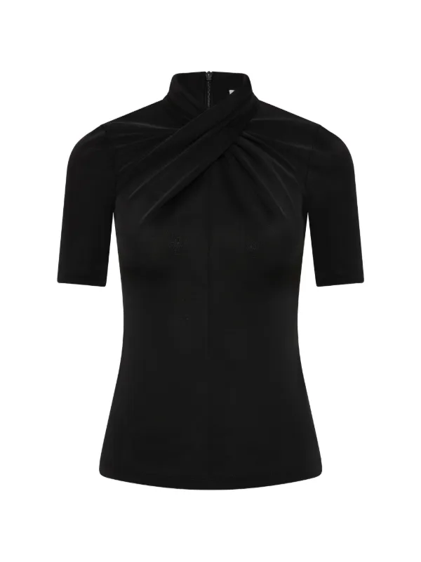 Rebecca Vallance Kiana Short-sleeve Top in Black