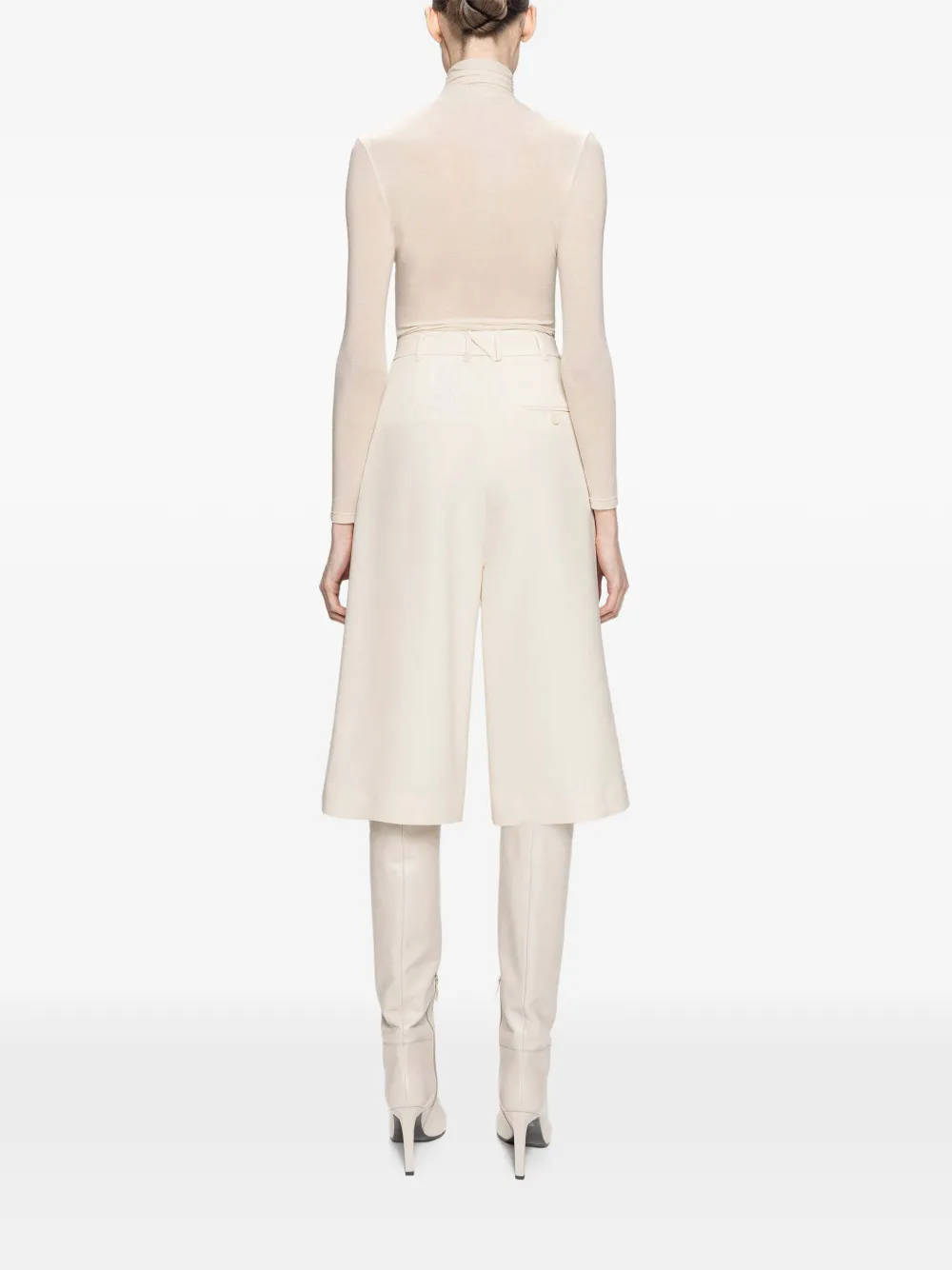 NISSA Lyocell top van wolblend Beige