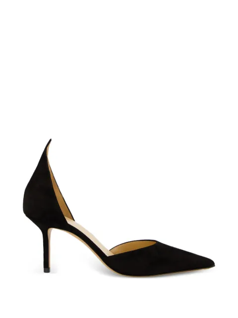 Francesco Russo high-back suede pumps