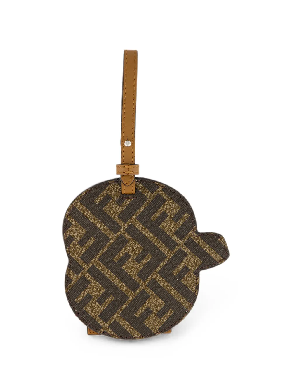 FENDI Sleutelhanger met FF-logoprint Bruin