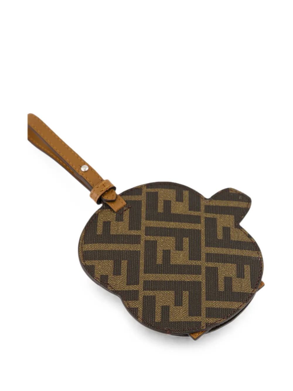 FENDI Sleutelhanger met FF-logoprint Bruin
