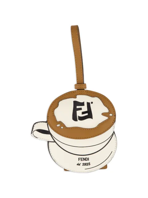 FENDI FF logo-print coffee-cup key ring