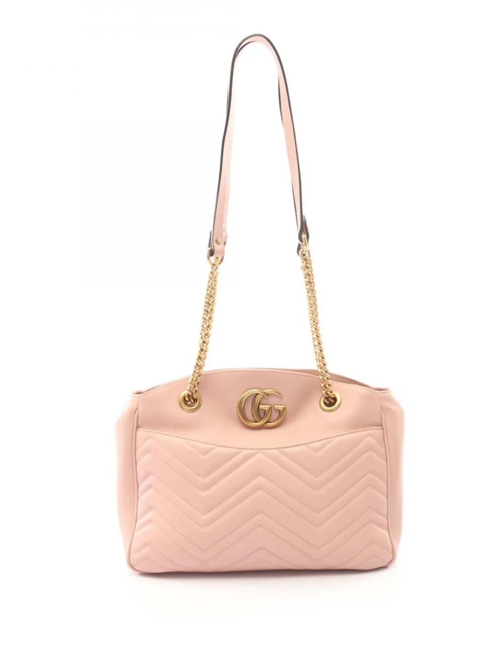 Gucci Pre-Owned 2000-2015 Medium GG Marmont Matelasse Leather Chain shoulder bag - Rosa