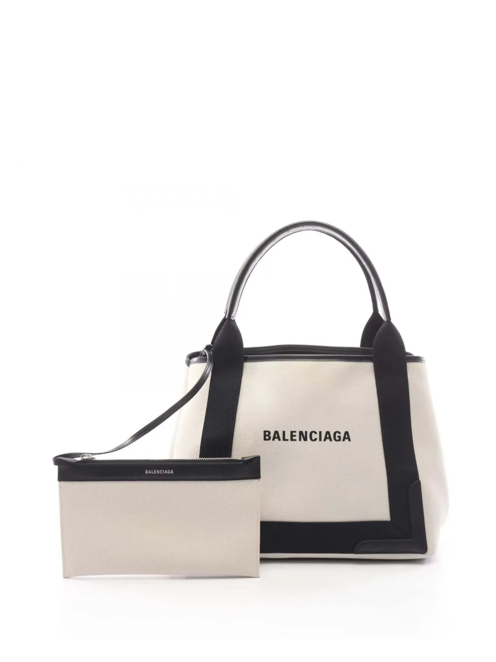 Balenciaga Pre-Owned 2018-2026 Canvas Navy Cabas S tote bag - Bianco