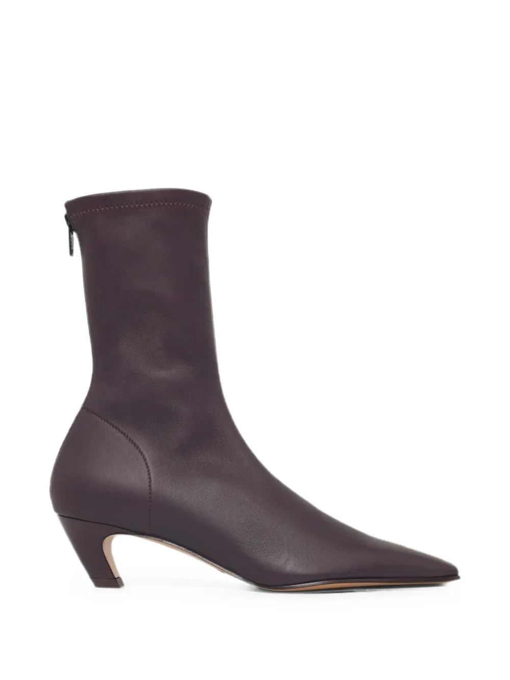 KHAITE Arizona square-toe ankle boots Paars