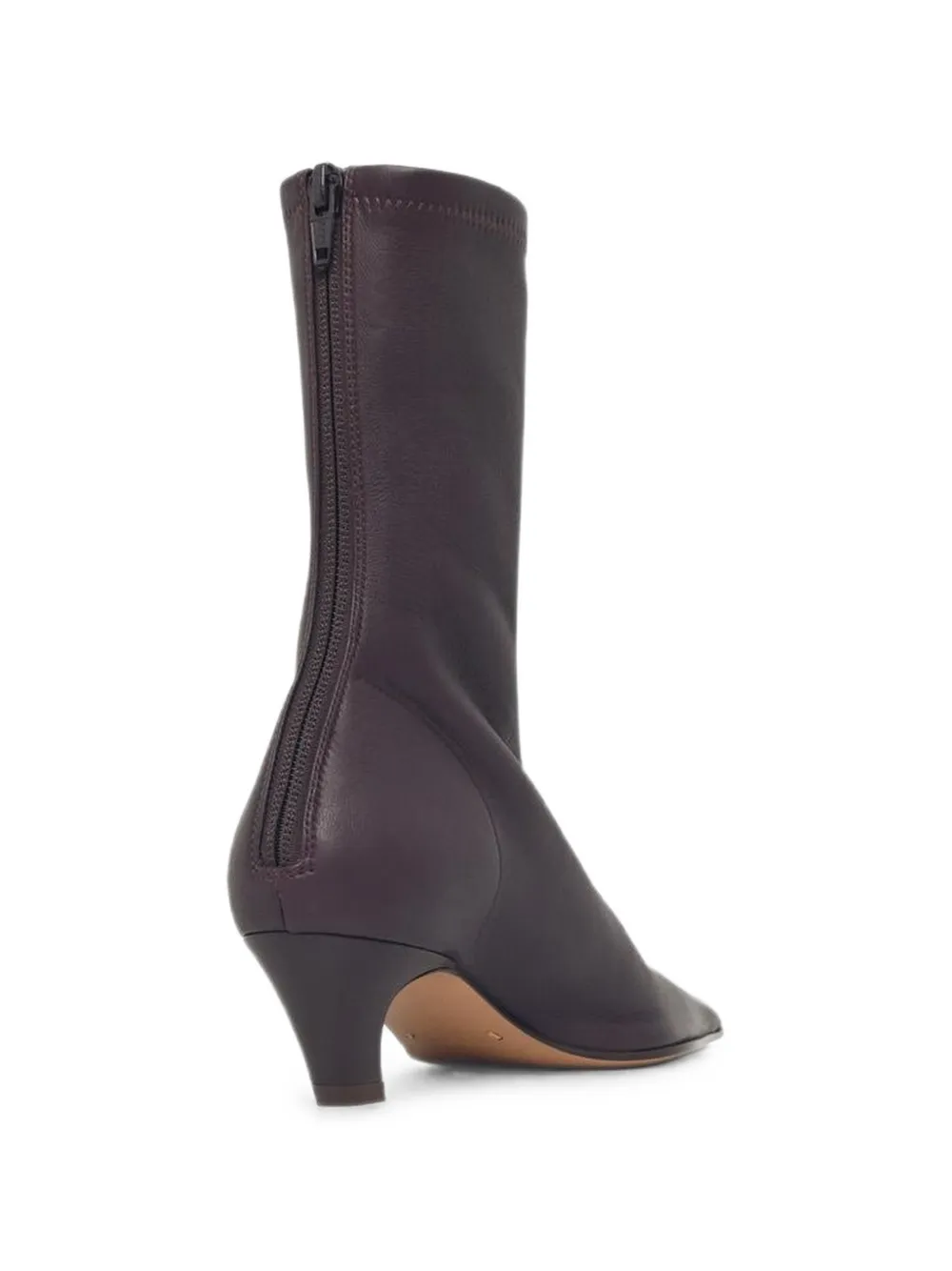 KHAITE Arizona square-toe ankle boots Paars