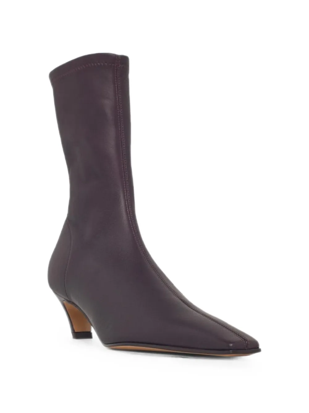KHAITE Arizona square-toe ankle boots Paars