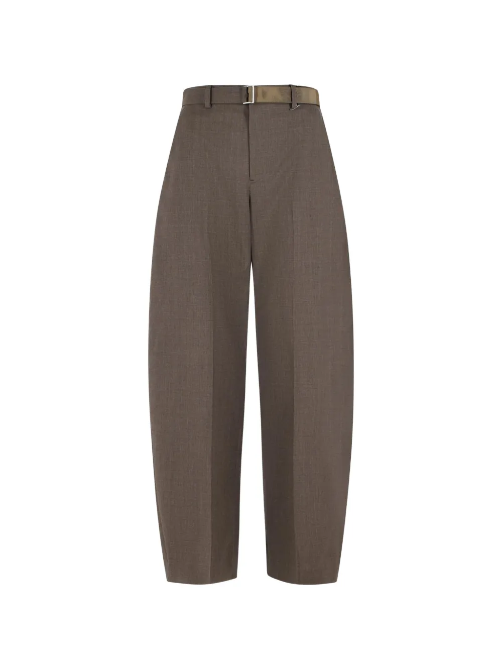 sacai belted pleated trousers - Braun