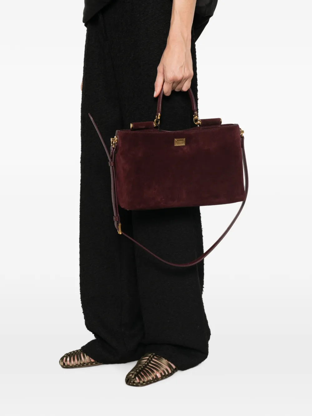 Dolce & Gabbana Vittoria shopper met logoplakkaat Rood