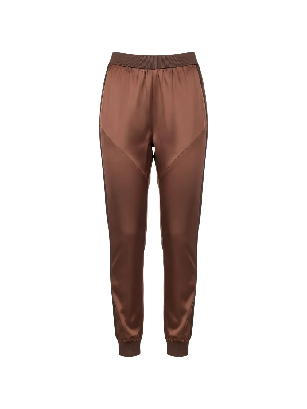 Tom Ford Satin-finish Panelled Track Pants In Brown