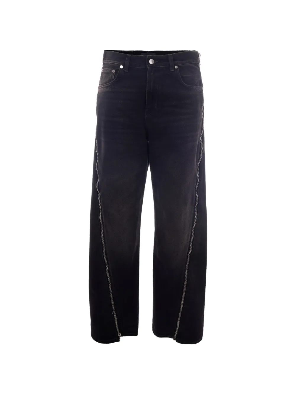 Haikure zip-detail straight-leg jeans - Schwarz