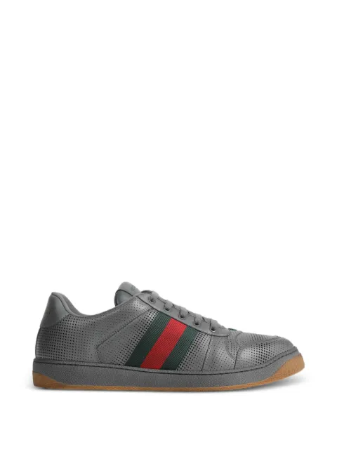 Gucci Screener 穿孔皮质运动鞋