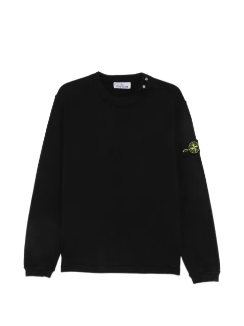 Stone Island logo-patch shoulder-button sweatshirt