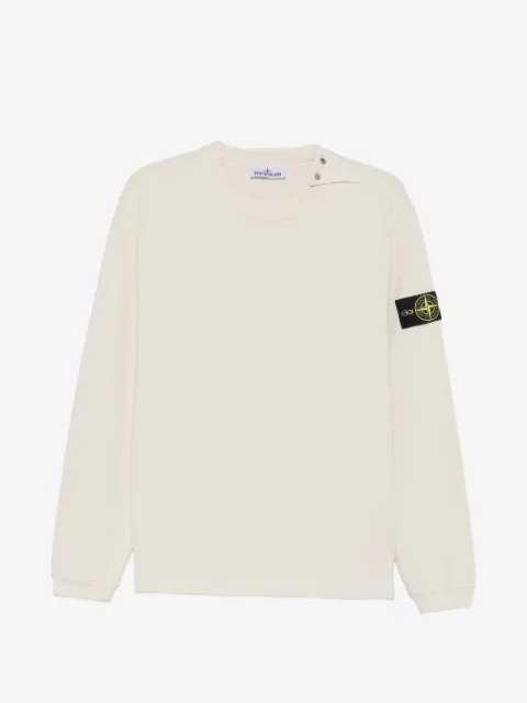 Stone Island pull à patch logo boutonné sur l'épaule