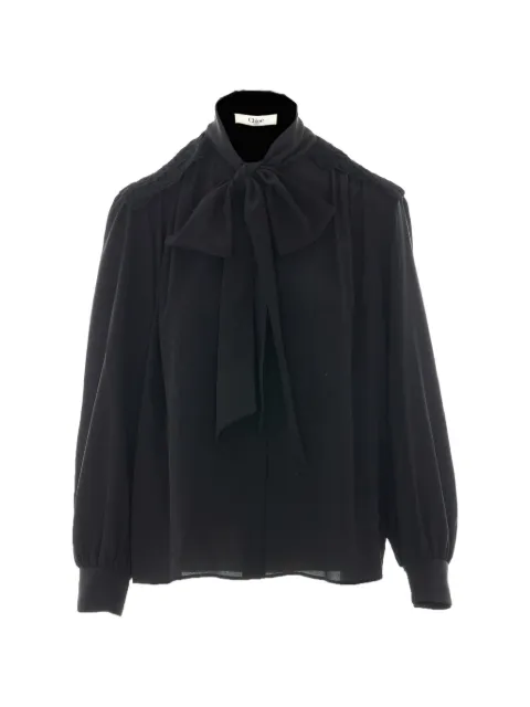 Chloé blouse en soie à détail de foulard