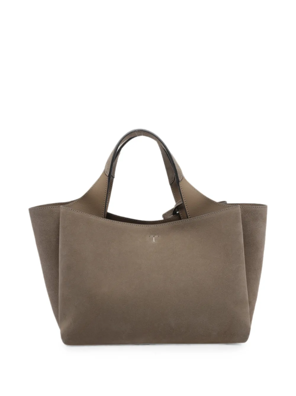Tod's Suède shopper met T-logo Beige