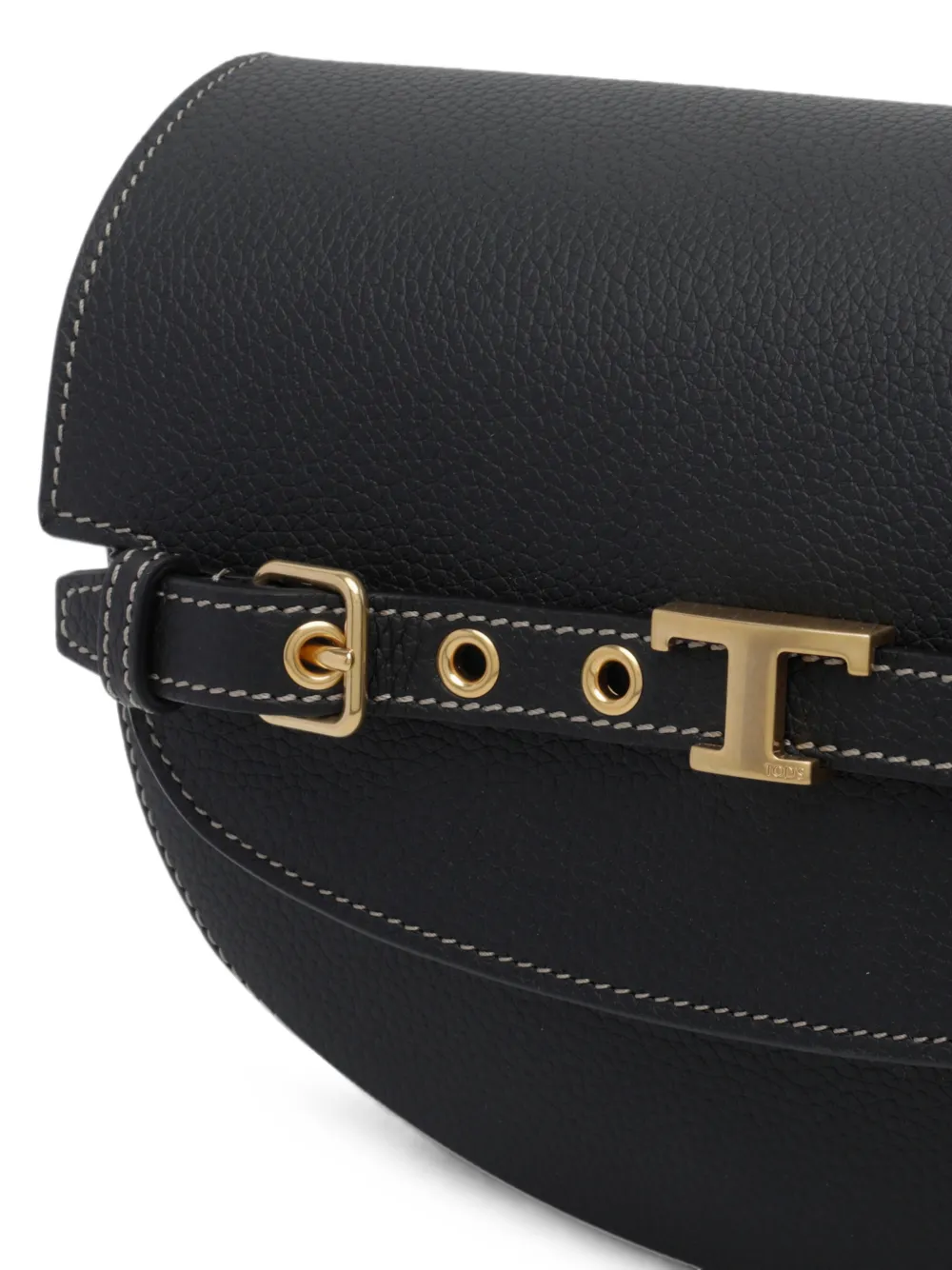 Tod's Mini T Signature Crossbody Bag in Black, view 4