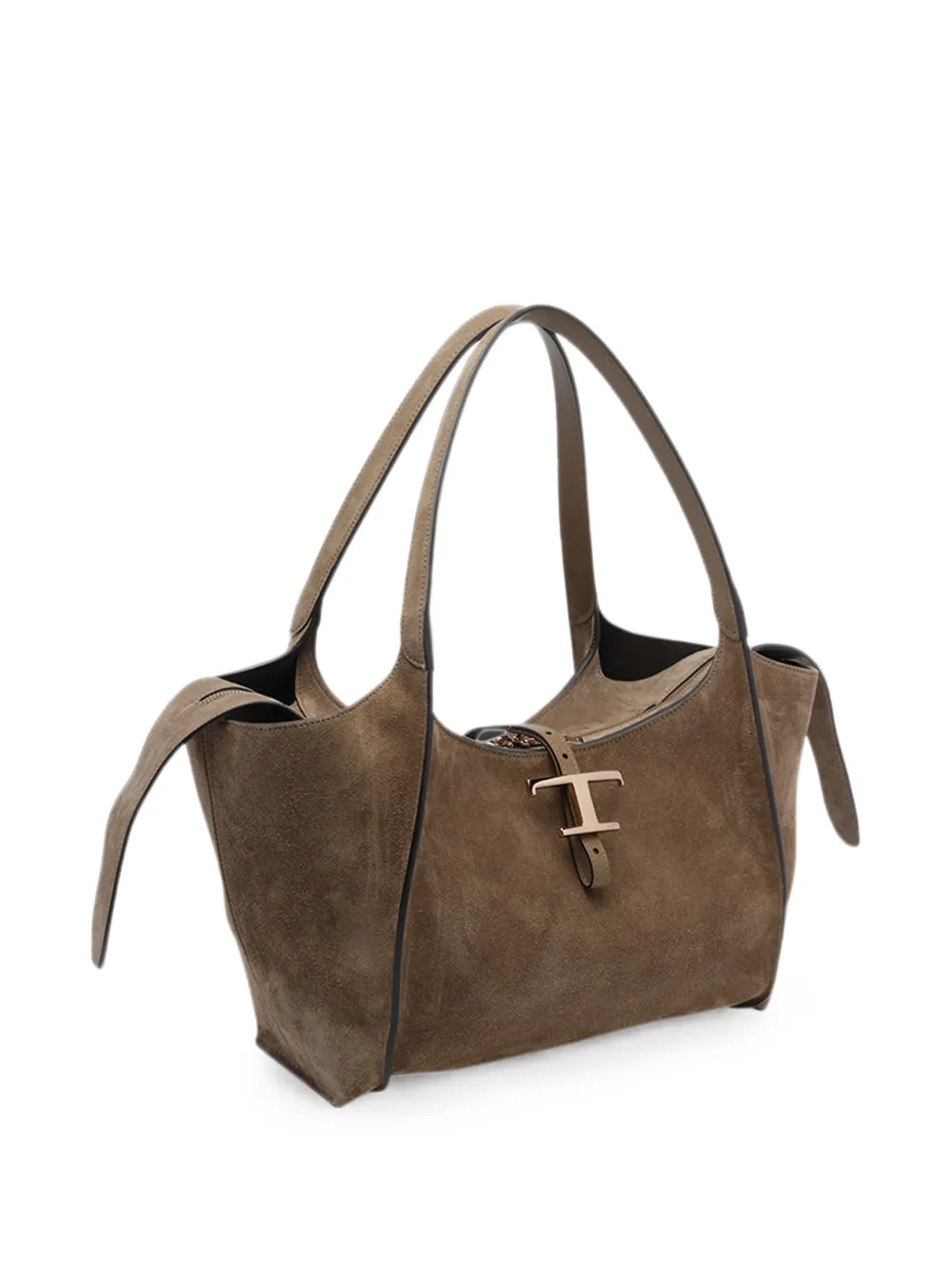 Tod's T Timeless suède shopper Bruin