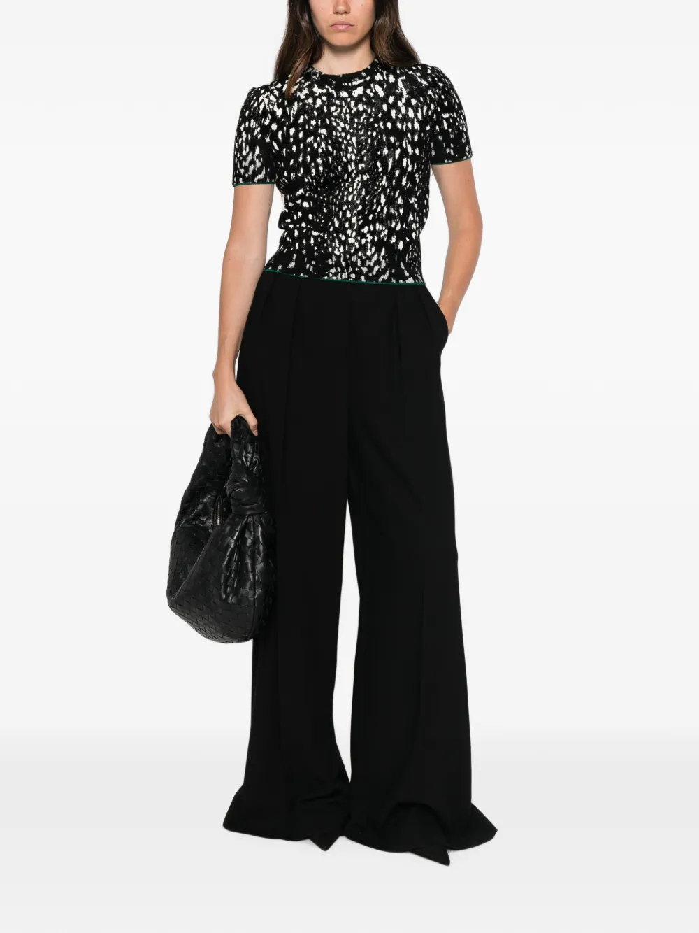 TOM FORD Lynx Jacquard Sweater in Black, view 2